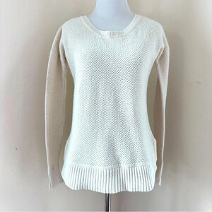 Madewell Cream Cotton Wafle Knit Long Sleeve Shirt Size XXS 🔥